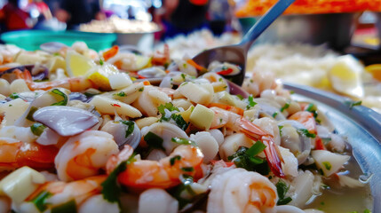 Delicious Shrimp Ceviche Platter, Culinary World Tour, Food and Street Food