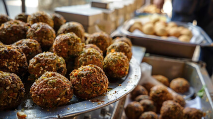 Delicious Falafel on Plate, Culinary World Tour, Food and Street Food