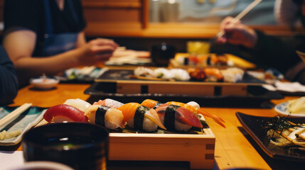 Delicious Sushi Experience View, Culinary World Tour, Food and Street Food