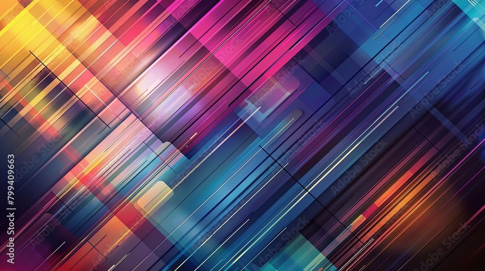 Poster Geometric Shapes, Suitable for those who want to add strictness and modernity to their designs. Ideal for presentations in finance, architecture, or technology. Generative AI.
