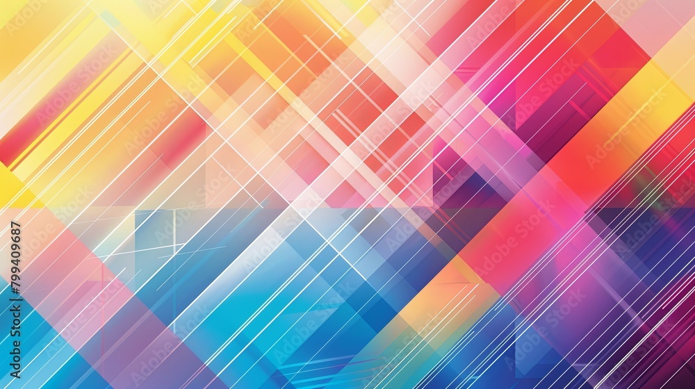 Poster Geometric Shapes, Suitable for those who want to add strictness and modernity to their designs. Ideal for presentations in finance, architecture, or technology. Generative AI.