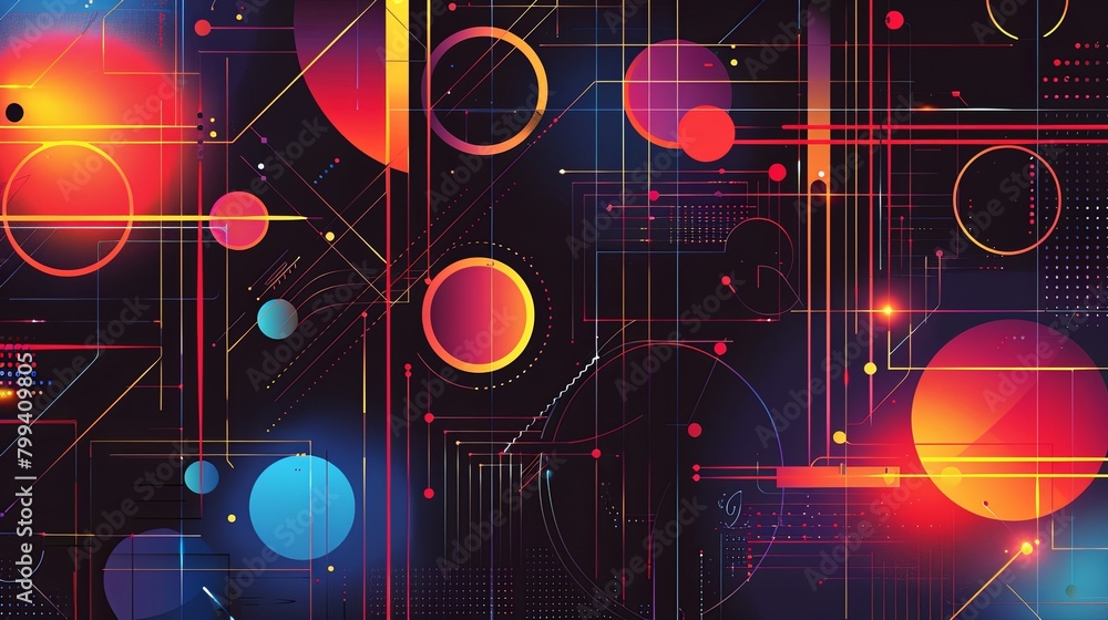 Poster geometric shapes, suitable for those who want to add strictness and modernity to their designs. idea
