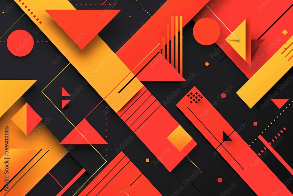 Poster abstract geometric shapes suitable for modern designs. perfect for finance, architecture, or tech pr