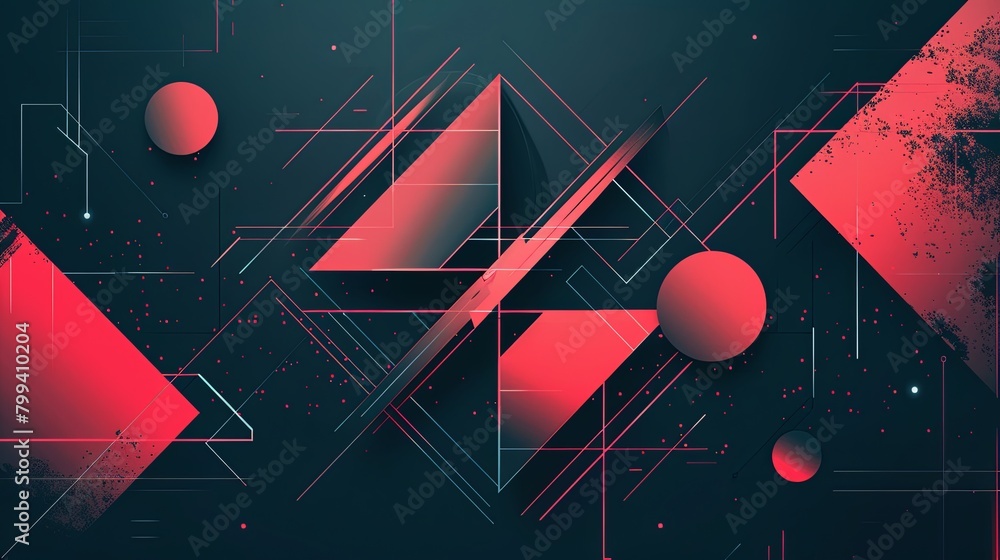 Poster abstract geometric shapes suitable for modern designs. perfect for finance, architecture, or tech pr