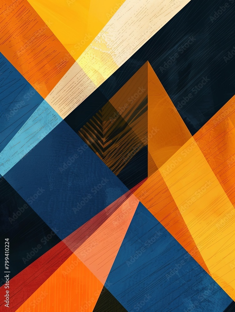 Poster abstract geometric shapes suitable for modern designs. perfect for finance, architecture, or tech pr