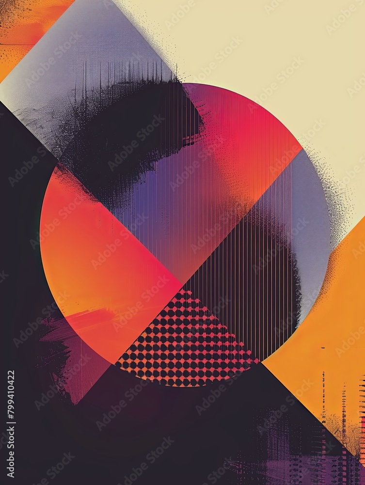 Poster a sophisticated image showcasing geometric shapes, perfect for designs requiring modernity and preci