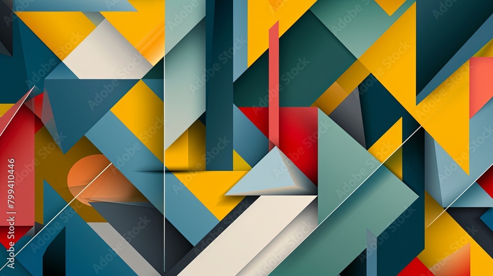 Poster a sophisticated image showcasing geometric shapes, perfect for designs requiring modernity and preci