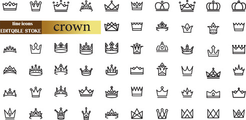 Crown icon set. Crown sign collection.  © Ayoub