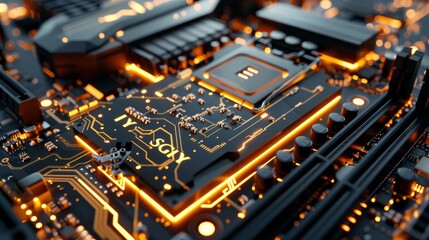 Fototapeta na wymiar CuttingEdge AI Chipsets Powering the Future of SEO Technology