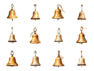 Obraz premium Rusty School Bell with Clapper Hangs from Metal Frame