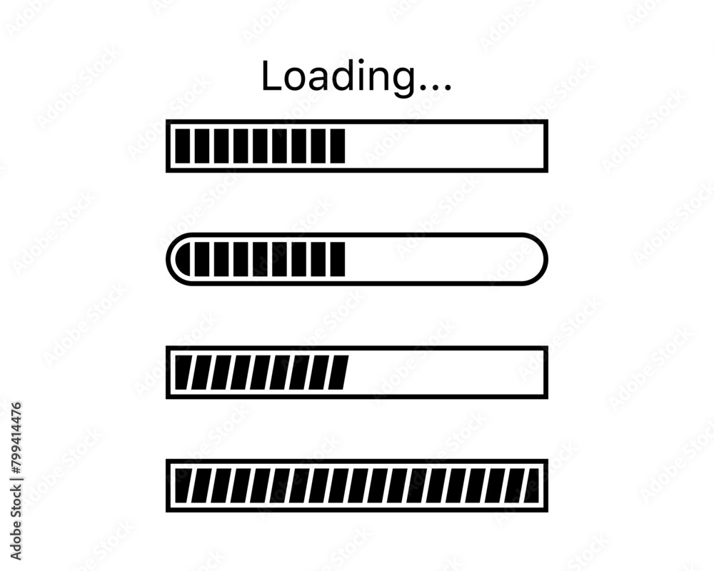 Leinwandbilder Loading bar progress icon vector Download progress, Loading status icons. vector illustration