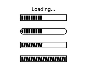 Loading bar progress icon vector Download progress, Loading status icons. vector illustration