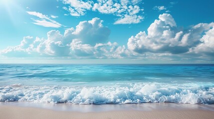Calm And Beautiful Sea View In Summer Background