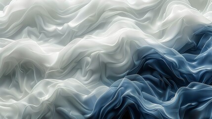 Obraz premium Blue and White Background With Wavy Lines