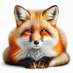 Obraz premium red fox vulpes on white