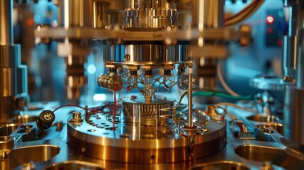 CuttingEdge Quantum Computing Researcher Delving into NextGeneration Supercomputer Technology in HighDefinition Laboratory Scene