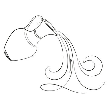 recommend clip art: amphora, antique jug, aqua, aquarius, art, artwork, astrological, astrological sign, astrology, astronomy, black and white, continuous, contour, drawing, drinking jug, element, emblem, esoteric, graph