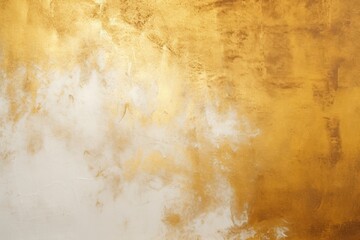 Gold and white gradient noisy grain background texture painted surface wall blank empty pattern with copy space for product design or text 