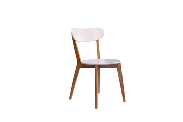 Fototapeta premium wooden chair isolated on a white background