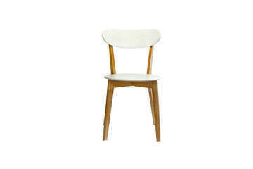 wooden chair isolated on a white background