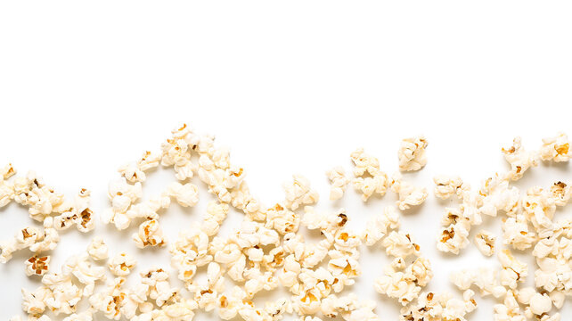 Tasty popcorn on white background