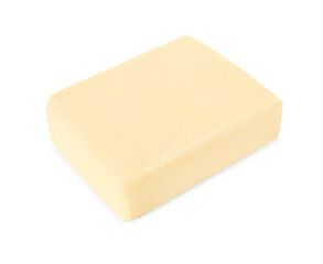 Block of tasty butter isolated on white