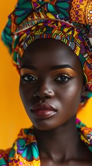 Fototapeta premium portrait of African woman with creative makeup
