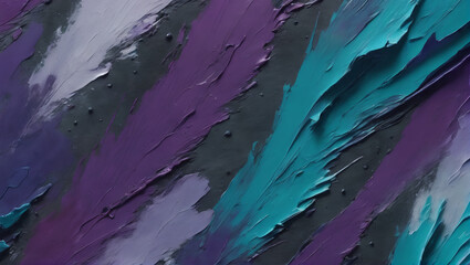 Visuals of ephemeral-colored substances leaving traces of their passage on textured surfaces, with fleeting hues like ephemeral ebony, transient teal, and evanescent violet ULTRA HD 8K - obrazy, fototapety, plakaty