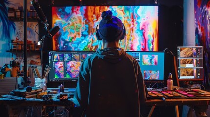 Immersive Live Stream Captivating Digital Art Creation with Seamless WiFi 7 Connectivity