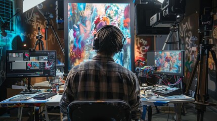 Immersive Live Stream Captivating Digital Art Creation with Seamless WiFi 7 Connectivity