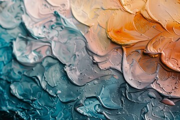 Abstract colorful wave patterns with a wet look