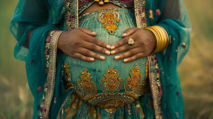 Naklejka premium Asian pregnant woman