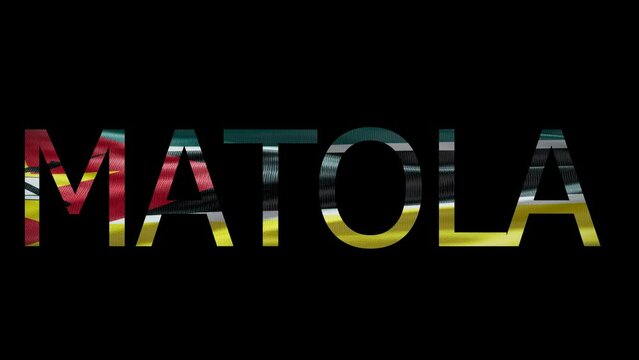 Matola Name on Transparent Background. Waving Flag