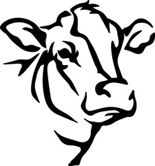 Vector of a cow head design on white background. Farm Animal. Easy editable layered vector illustration. Vector Bull