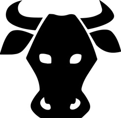 Vector of a cow head design on white background. Farm Animal. Easy editable layered vector illustration. Vector Bull