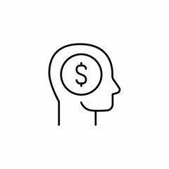 money on mind head icon