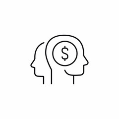 money on mind head icon