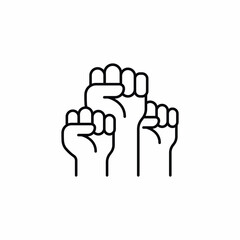 fist up brave victory icon
