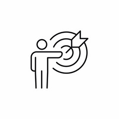 target aim presentation person marketing icon