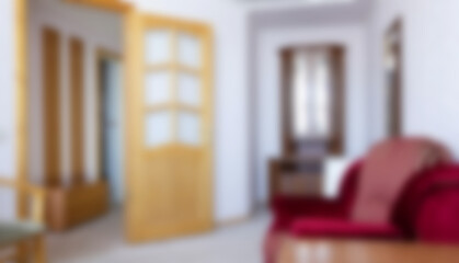 Abstract Light Blurred Photo Of Room Interior Of The Background