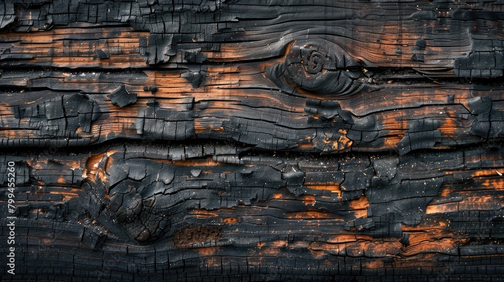 Canvas Prints Stock photo of scorched wooden surface