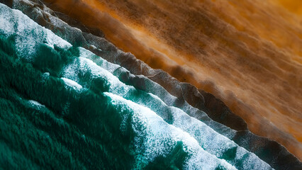 Ocean waves on the beach