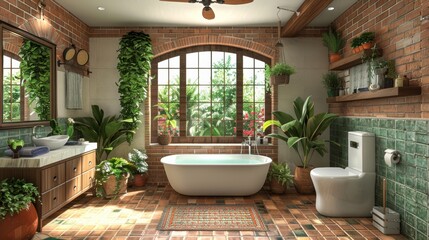 Spacious Bathroom With Walk-In Shower