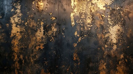 Design of a backdrop featuring a texture of gold or foil on the wall