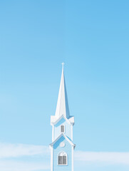 church with clear blue sky