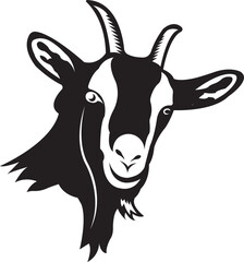 Goat head hand drawn isolated vector