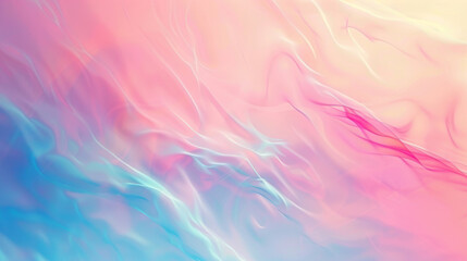 Obraz premium Ethereal backdrop with a flowing pastel wave pattern, blending pink, blue, and peach hues to create a serene and dreamy texture suitable for various creative projects
