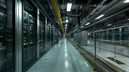 Fototapeta premium Immersive AIPowered Data Processing Explore the Virtual Reality World of Tech Innovation