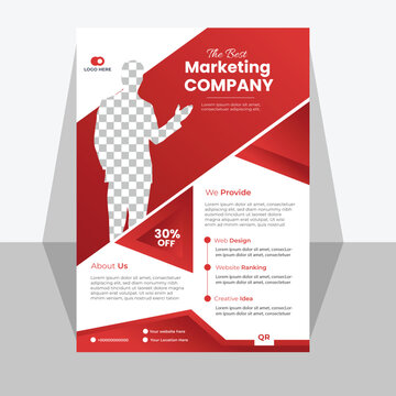 Corporate business flyer template design. cover design.