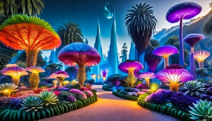 a garden on an alien planet